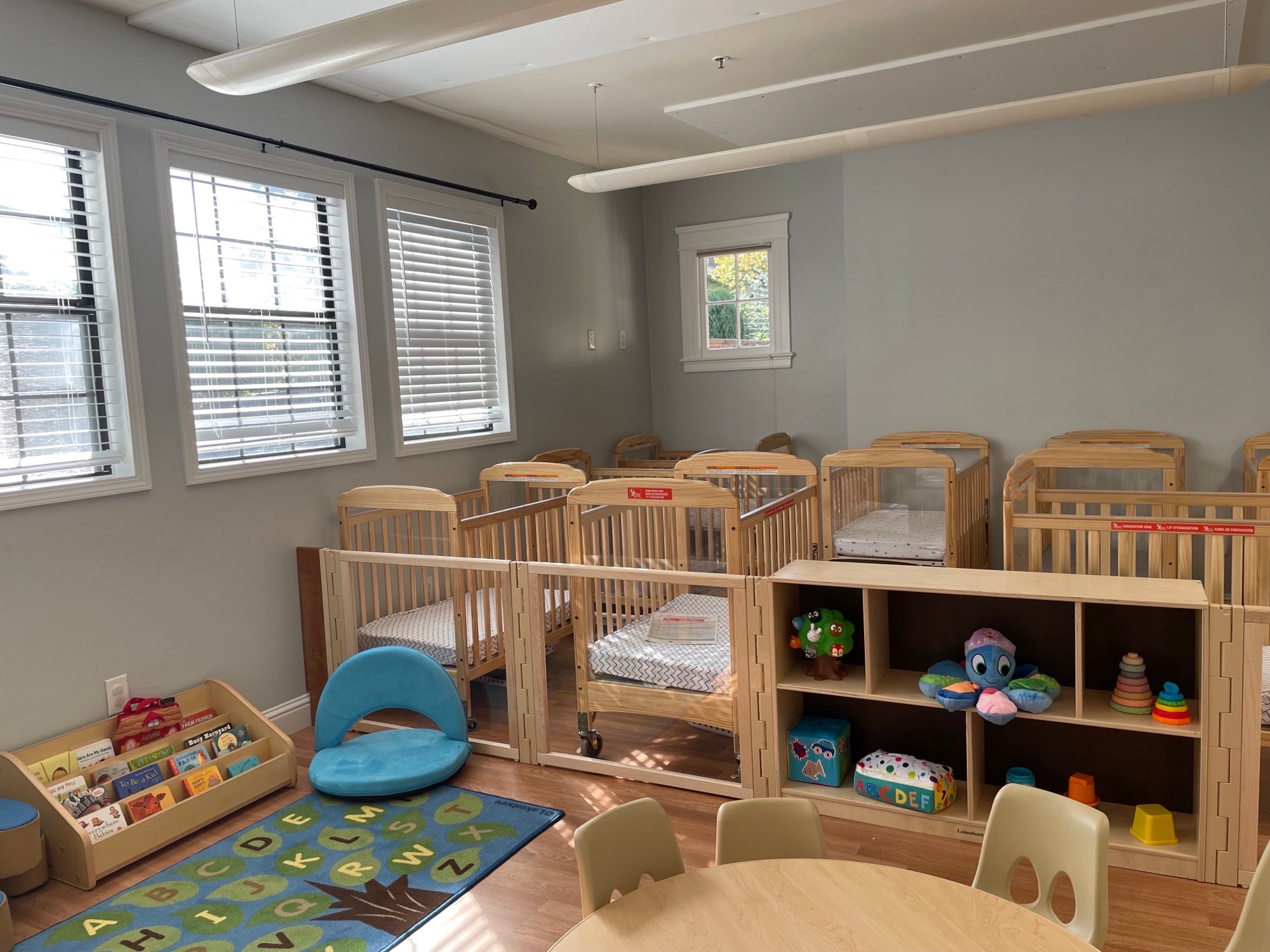 cot and sleeping area at Kids Konnect San Mateo Downtown Infant care and preschool